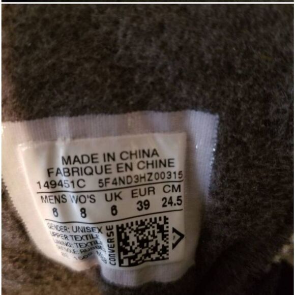 Converse Chuck Taylor All Stars High Tops Sneakers Size W-8 M-6 - Picture 7 of 7